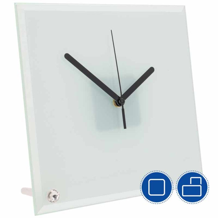 Fotopaneles reloj de cristal esmerilado sublimable Fotopaneles reloj de cristal esmerilado sublimable