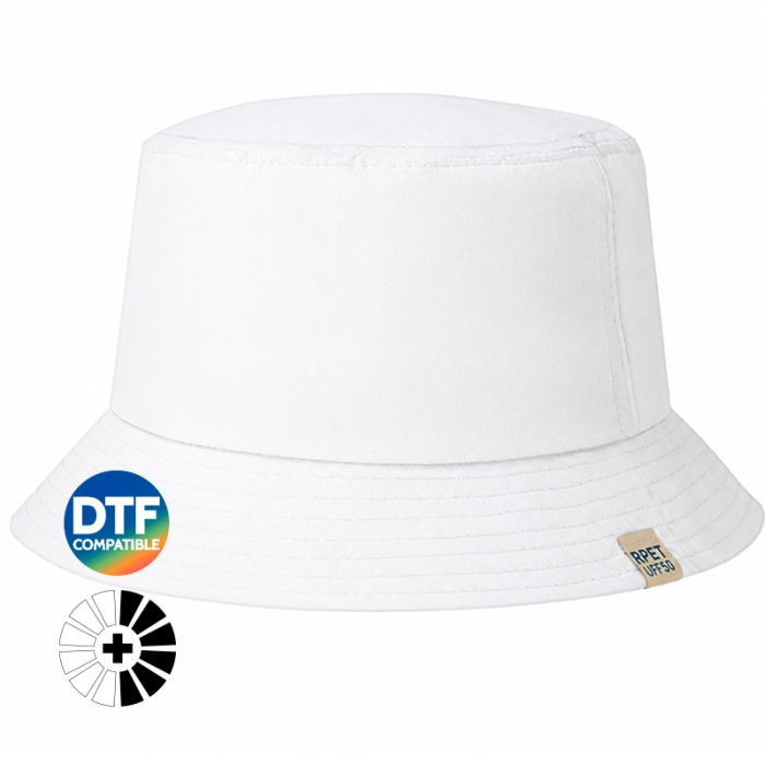 Gorros Bob RPET sublimable con protección solar Gorros Bob RPET sublimable con protección solar