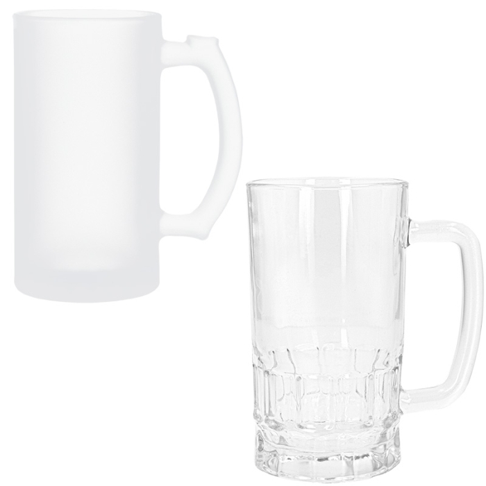 Chopes de bière en verre sublimables Chopes de bière en verre sublimables
