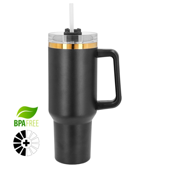 Thermobecher aus Edelstahl zweifarbig zum Gravieren
