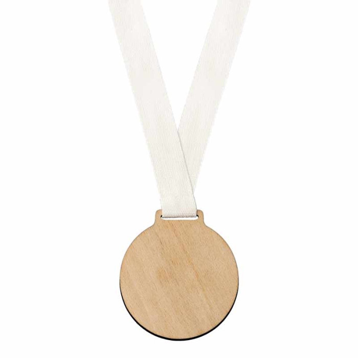 Médailles en bois pour gravure avec ruban Médailles en bois pour gravure avec ruban