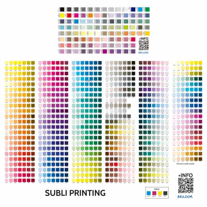 Carte couleur de notre service d’impression par sublimation