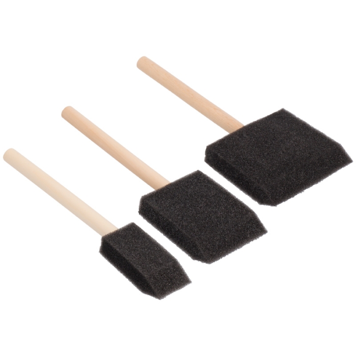 Pinceaux en mousse - Pack de 3 unités assorties Pinceaux en mousse - Pack de 3 unités assorties