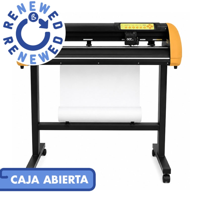 Plotter de corte GCC Expert II 24 LX con lector óptico y soporte - Caja abierta
