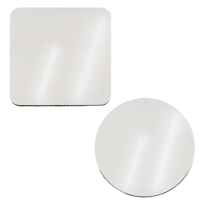 Sous-verres carton sublimable avec base caoutchouc Sous-verres carton sublimable avec base caoutchouc