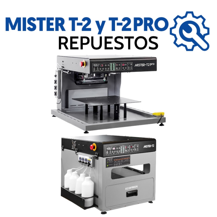 Repuestos para máquinas de pretratamiento Mister T2 y T2 PRO Repuestos para máquinas de pretratamiento Mister T2 y T2 PRO