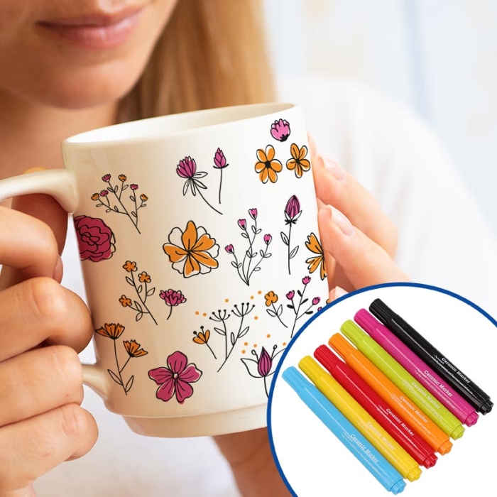 Rotuladores para cerámica - Pack de 7 colores Rotuladores para cerámica - Pack de 7 colores
