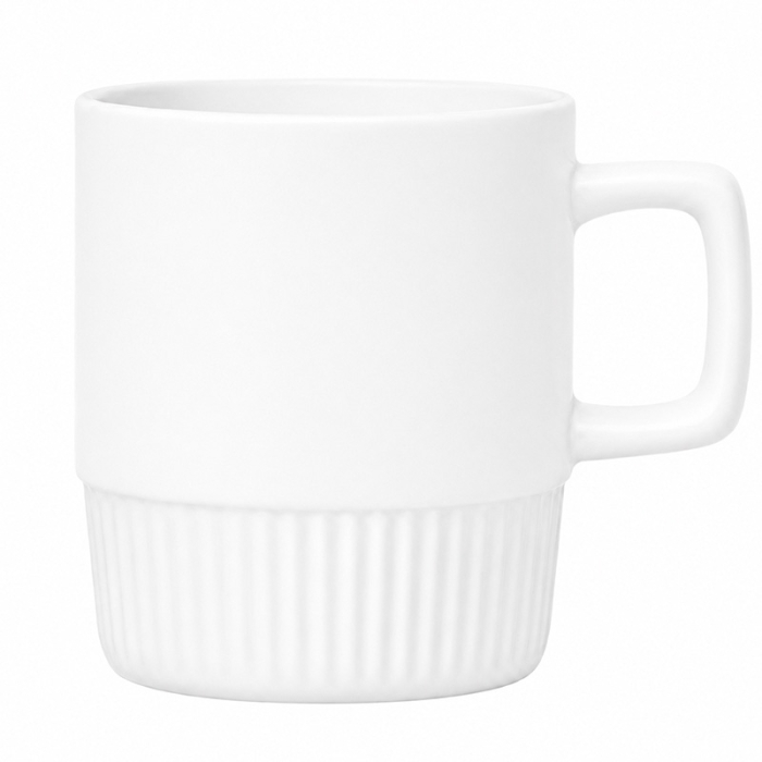 Taza blanca sublimable base biselada Taza blanca sublimable base biselada