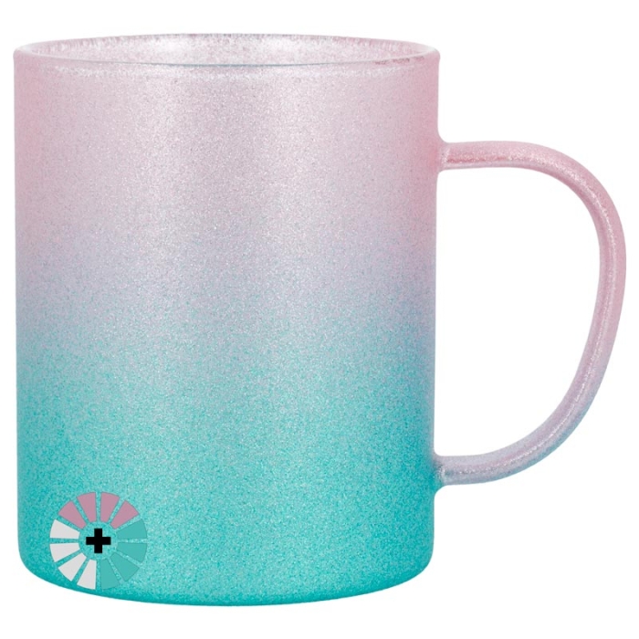 Canecas de vidro fosco bicolor sublimáveis Canecas de vidro fosco bicolor sublimáveis