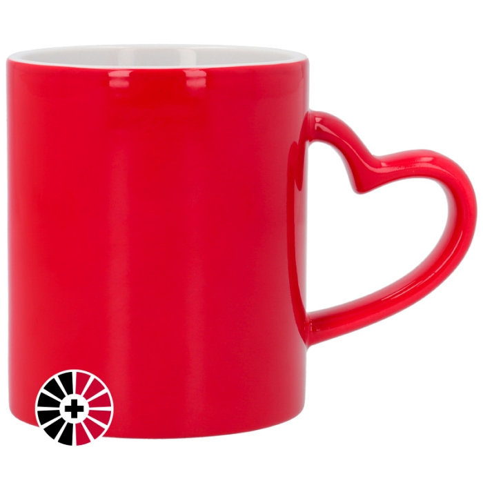 Sublimation Magic Mugs with Heart Handle Sublimation Magic Mugs with Heart Handle