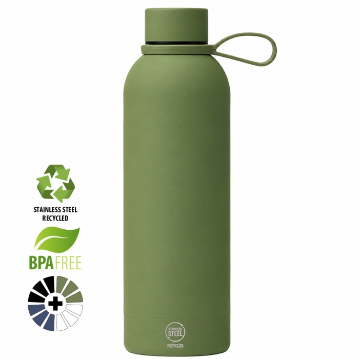 Termos acero inox reciclado tacto goma para grabado