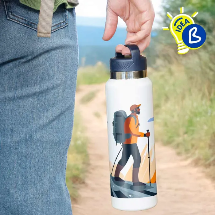 Sublimierbare Thermosflasche mit breiter Öffnung und Filter