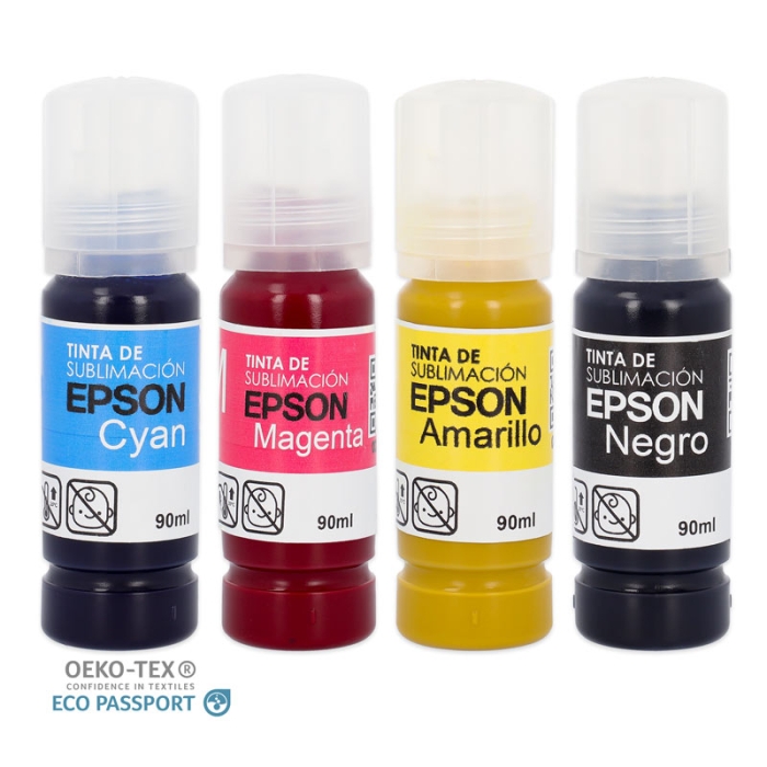 Tintas Sublimación Epson 90ml - Colores CMYK