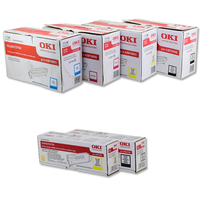 Toners y tambores para impresora OKI C5650 y C5750 Toners y tambores para impresora OKI C5650 y C5750