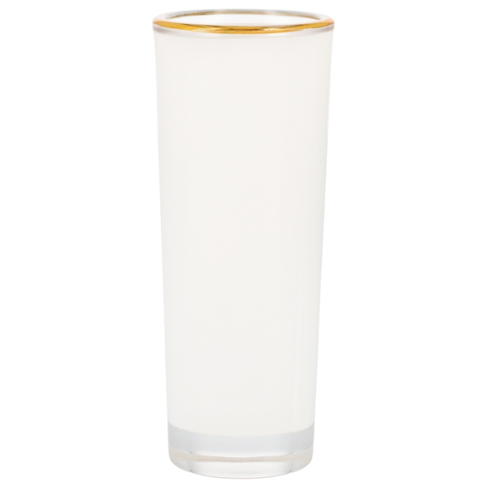 Vaso de chupito de cristal sublimable con filo dorado