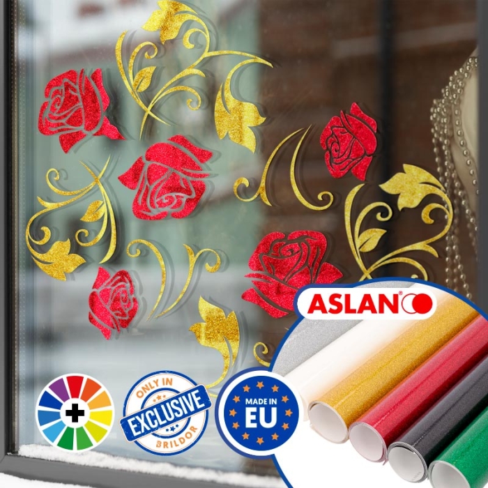 Glitter Self Adhesive Vinyl - Aslan Sparkle SC123 Glitter Self Adhesive Vinyl - Aslan Sparkle SC123