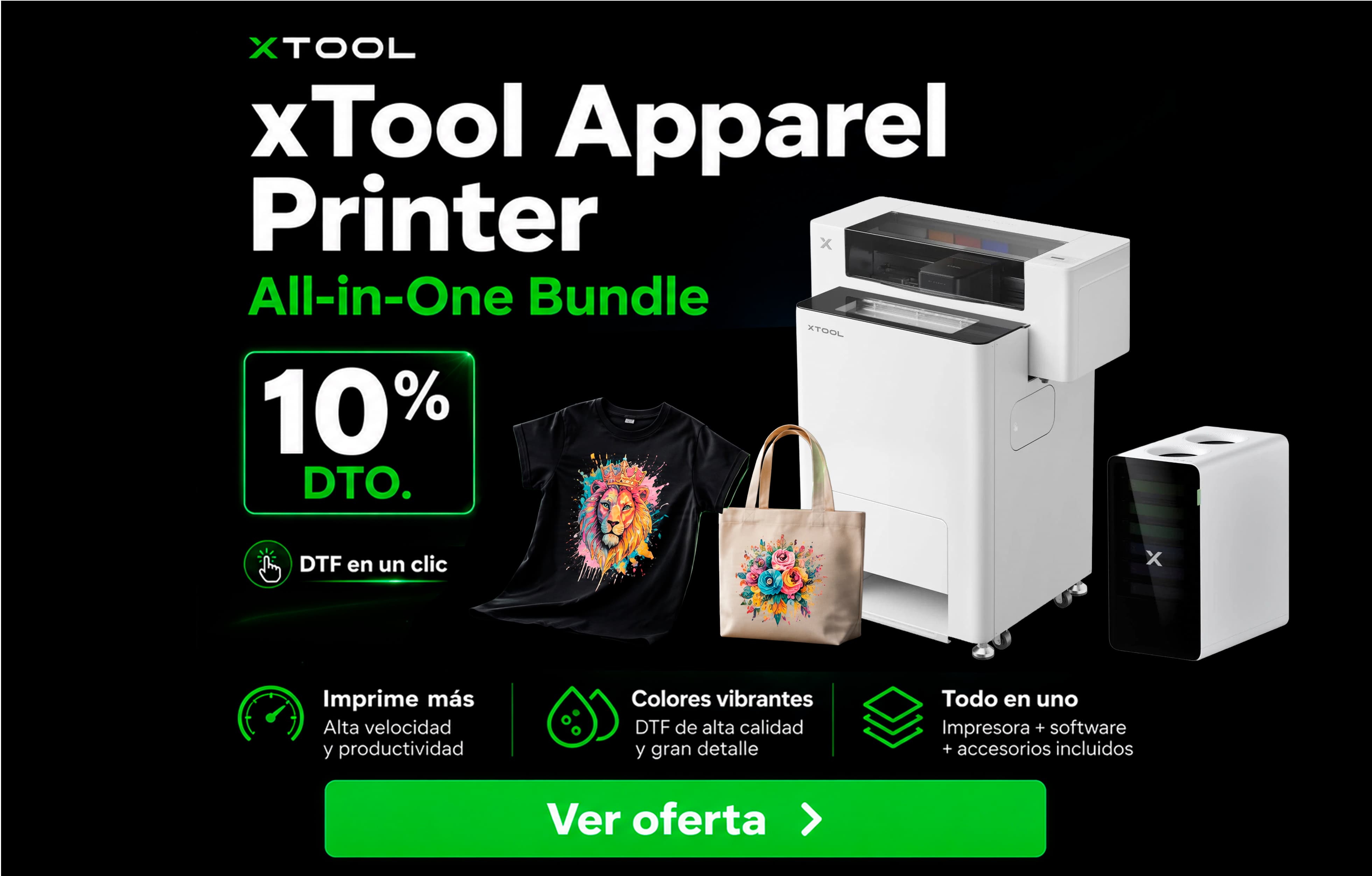 Oferta impresora DTF xTool Apparel Printer