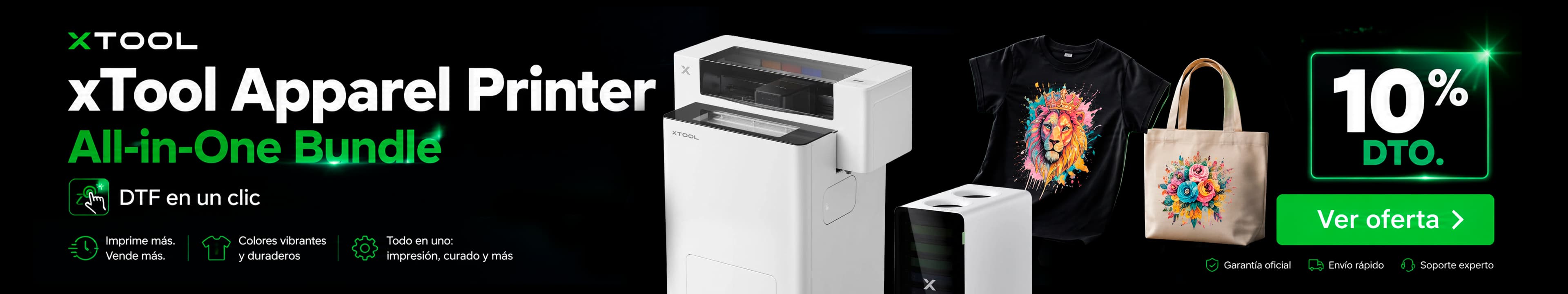 Oferta impresora DTF xTool Apparel Printer