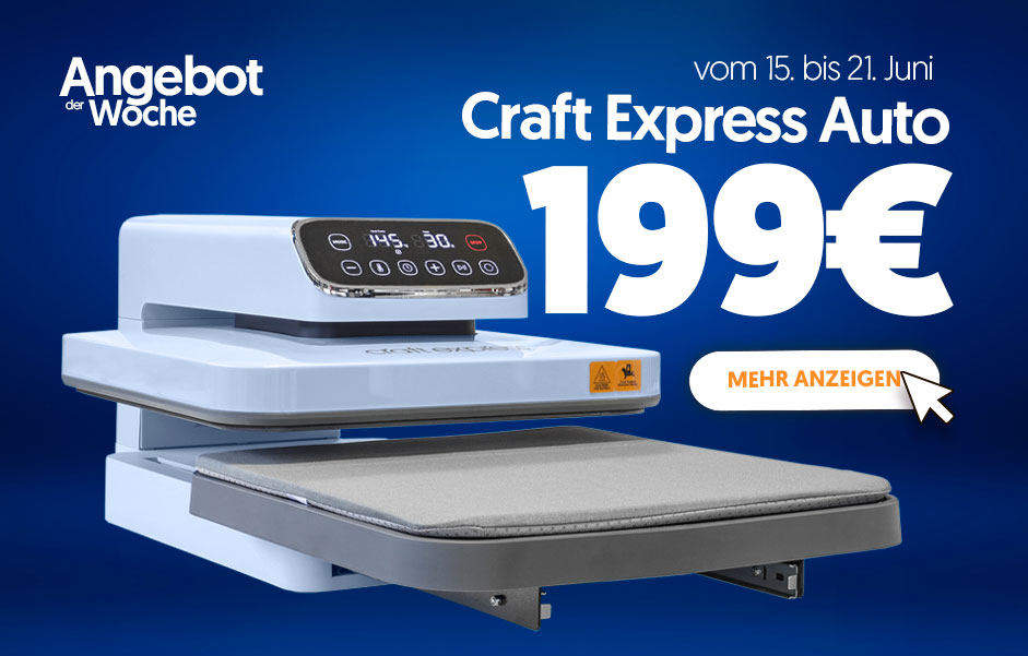 Angebot der Woche: Automatische Transferpresse Craft Express 38x38cm