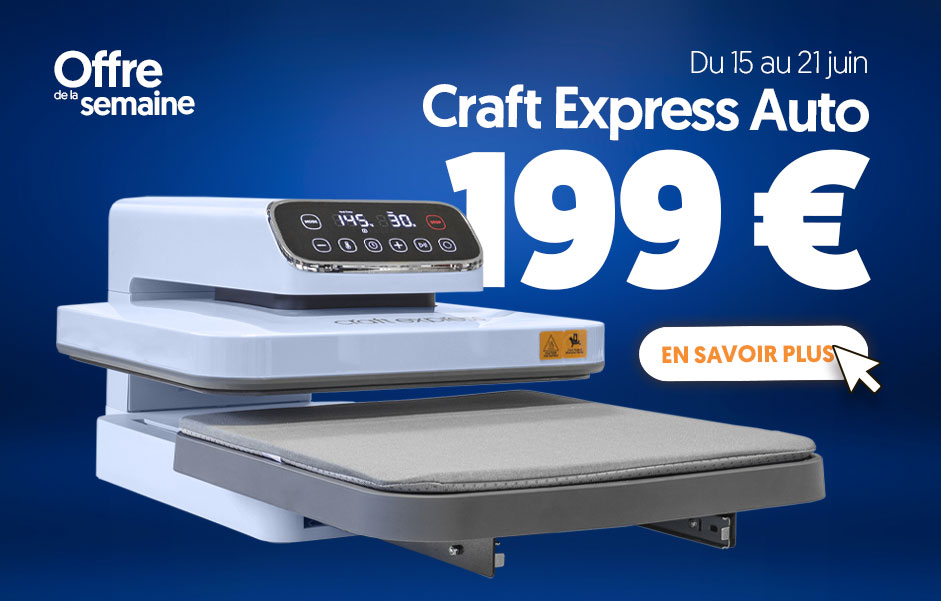Offre semaine - Presse à chaud automatique Craft Express 38x38cm