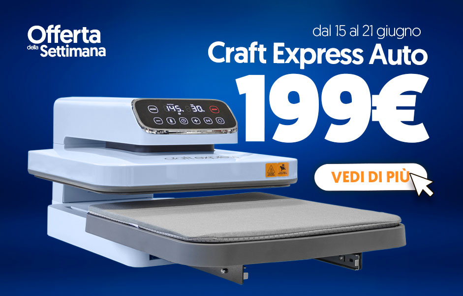 Ofertta della settimana: Pressa termica automatica Craft Express 38x38cm
