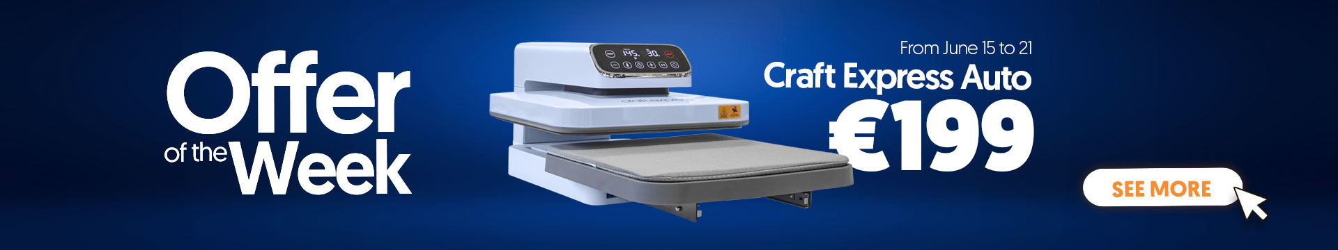 Offer Week - Craft Express Automatic Heat Press 38x38cm