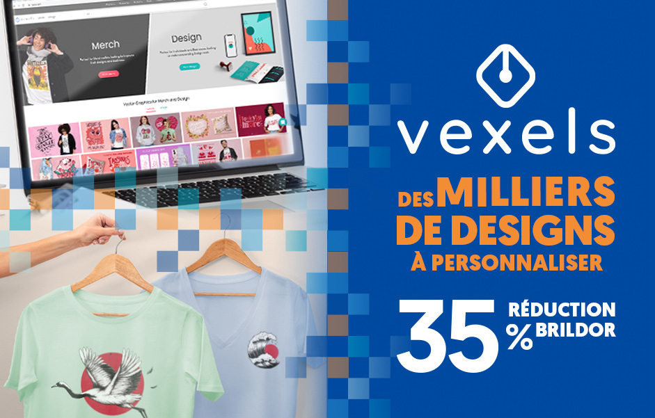 Promotion Vexels: Des milliers de designs à personnaliser - Réduction Brildor 35%