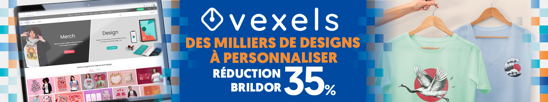 Promotion Vexels: Des milliers de designs à personnaliser - Réduction Brildor 35%