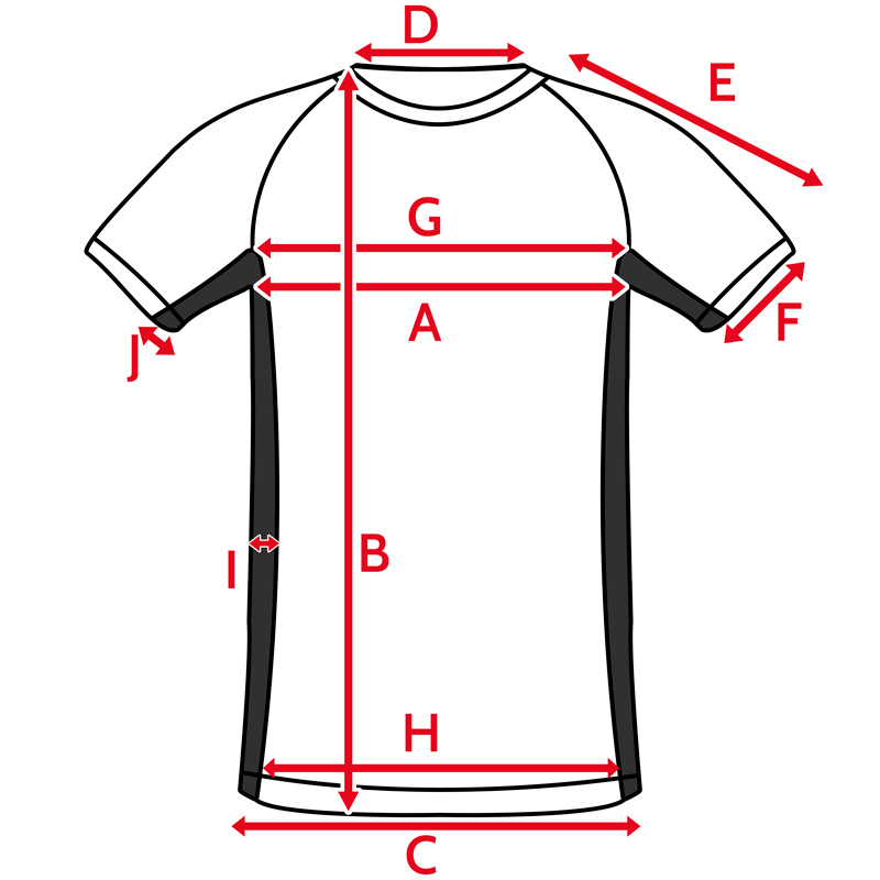 Camisetas técnicas bicolor 140g sublimables
