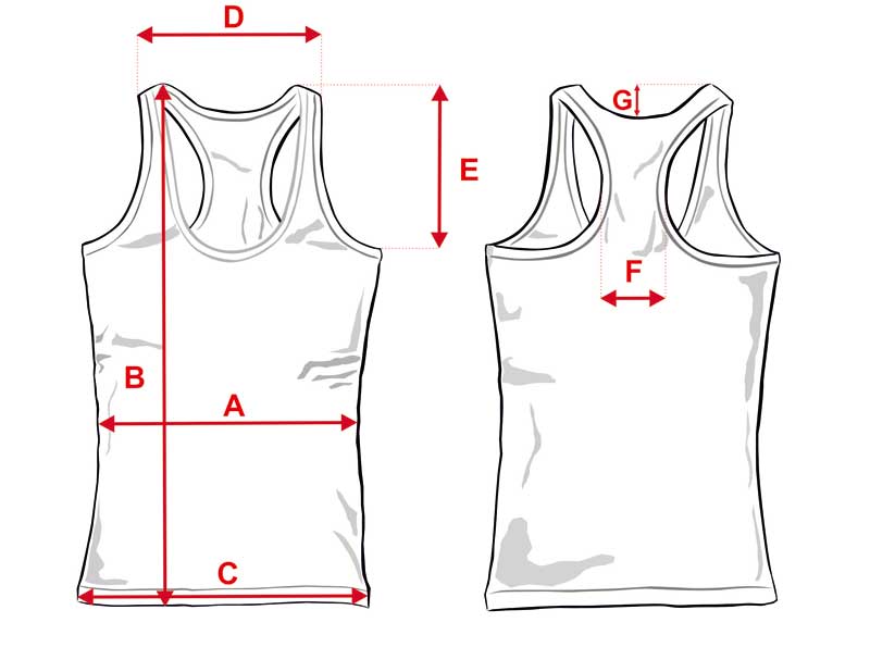 Esquema camiseta tirantes chica Esquema camiseta tirantes chica