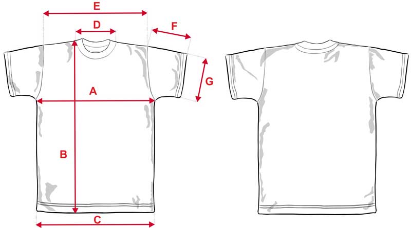 Esquema camiseta adulto sublimación Esquema camiseta adulto sublimación