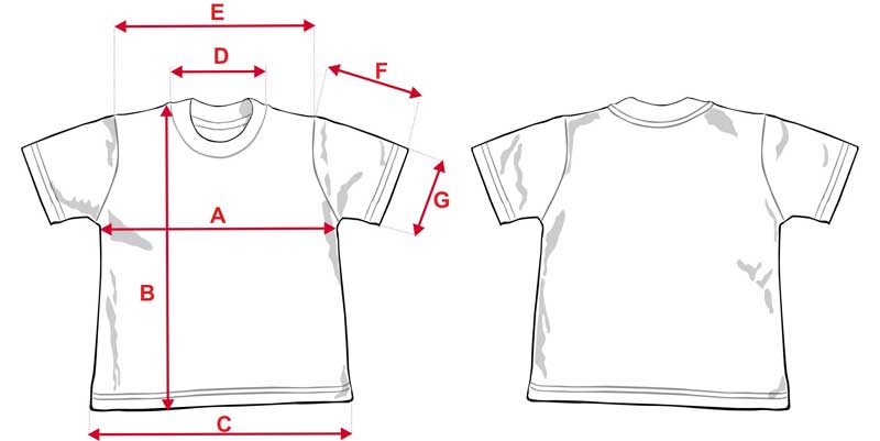 Esquema camiseta niño sublimación Esquema camiseta niño sublimación