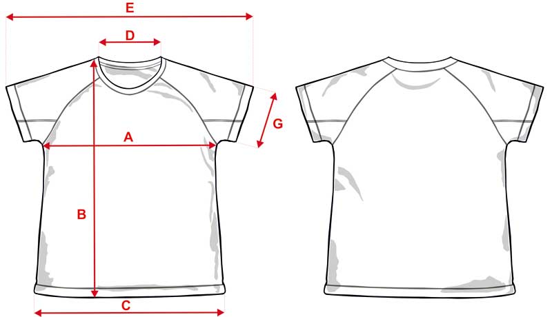 Esquema camiseta técnica niño económica Esquema camiseta técnica niño económica